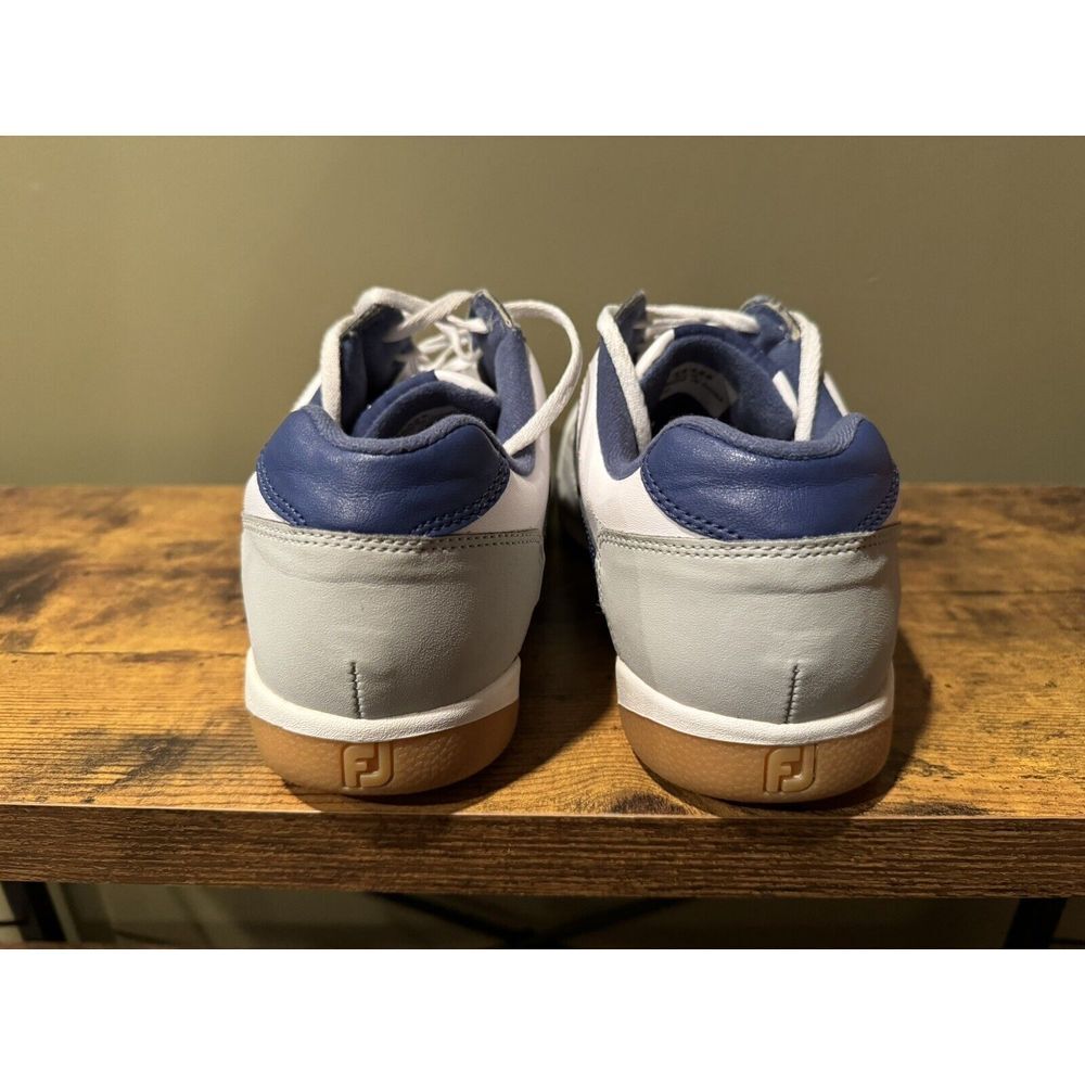 FootJoy 9.5m FJ Originals‎ Men Golf Shoes 45346-White/Grey/Royal - Picture 4 of 7
